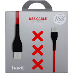 Havit H68 USB-A to USB-C 1m Red