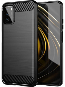 Tech-Protect Carbon Back Cover Black (Xiaomi Poco M3)