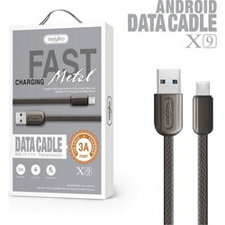 TRANYOO 3A ANDROID FAST CHARGING METAL DATA CABLE X9-V ΚΑΛΩΔΙΟ ΦΟΡΤΙΣΗΣ 1 ΜΕΤΡΟ