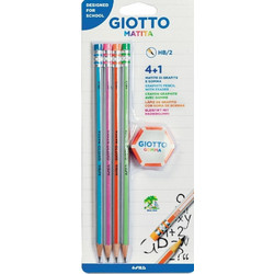 Giotto Μολύβι Matita HB 4 τεμαχίων Με Γόμα Giotto Σε BL (000233500)