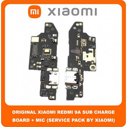 Original Γνήσιο Xiaomi Redmi 9A , Redmi9A (M2006C3LG, M2006C3LI, M2006C3LC, M2004C3L) Καλωδιοταινία Φόρτισης SUB Charging Board (Charge Connector Dock Flex) + Mic Μικρόφωνο (Service Pack By Xiaomi)