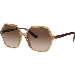 Vogue VO5361S 2826/13 Γυναικεία Γυαλιά Ηλίου Πολυγωνικά Κοκάλινα Διαφανή με Καφέ Degradee Φακό