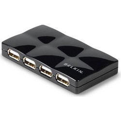 Belkin F5U404PERBLK USB Hub 2.0 USB-A με 4 Θύρες USB-A & Εξωτερική Παροχή Ρεύματος