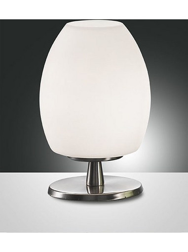 Fabas Luce 3571-30-102 Πορτατίφ Αφής G9 Λευκό Ασημί Φ12xΥ18cm