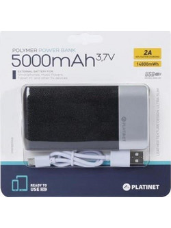 Platinet PMPB5PAB Power Bank 5000mAh με Θύρα USB-A Black