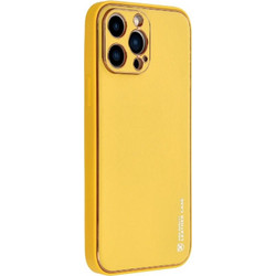Forcell Leather Back Cover Yellow (iPhone 13)