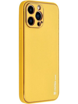 Forcell Leather Back Cover Yellow (iPhone 13)