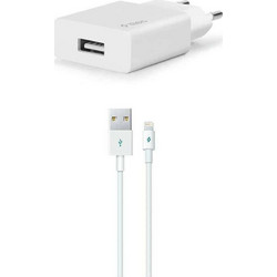 Ttec Φορτιστής με Καλώδιο Lightning με Θύρα USB-A 10.5W White 2SCS20LB