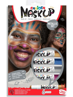 Carioca Mask Up Metallic Χρώματα Προσώπου Σετ 6τμx