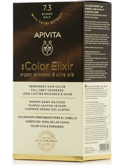Apivita My Color Elixir 7.3 Ξανθό Χρυσό Μόνιμη Βαφή Μαλλιών Χωρίς Αμμωνία 50ml
