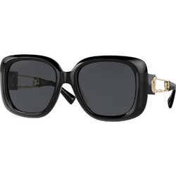 Versace VE 4411 GB1/87 Γυναικεία Γυαλιά Ηλίου Oversized Κοκάλινα Μαύρα με Μαύρο Polarized Φακό