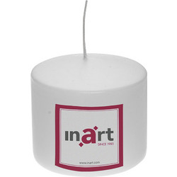Κερί παραφίνης λευκό Φ12x10cm Inart 3-80-474-0050