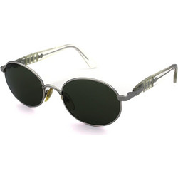 Persol PO2021/S 511/31 Ανδρικά Γυαλιά Ηλίου Στρογγυλά Μεταλλικά Ασημί με Μαύρο Polarized Φακό