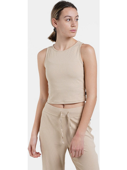 Nuff Γυναικείο Crop Top Αμάνικο NU62210181-18 ΜΠΕΖ