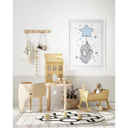 ΠΑΙΔΙΚΗ ΑΦΙΣΑ FLYING BABY BLUE 48278 (PVC/PLEXIGLASS ΑΣΠΡΗ ΚΟΡΝΙΖΑ ΜΕ ΠΛΑΙΣΙΟ) 30x40cm