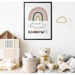 ΠΑΙΔΙΚΗ ΑΦΙΣΑ RAINBOW 2 48287 (PVC/PLEXIGLASS ΜΑΥΡΗ ΚΟΡΝΙΖΑ) 20x30cm