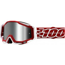 Μάσκα 100% Racecraft Plus Gustavia Injected Silver Flash Mirror Lens Red/White