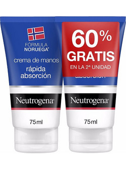 Neutrogena Fast Absorbing Ενυδατική Κρέμα Χεριών 2x75ml