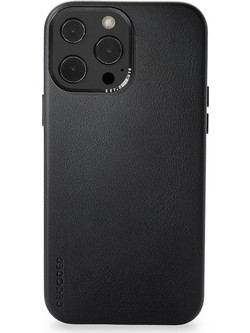 Decoded Leather Back Cover Black (iPhone 13 Pro)