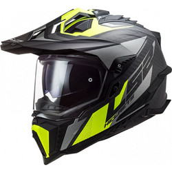 LS2 MX701 Carbon Explorer C Focus Matt Titan H-V Yellow Κράνος Μηχανής On / Off 1460gr