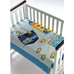 Morven Magic Baby 055 Κουβέρτα Κούνιας Βελουτέ 110x140 Μπλε