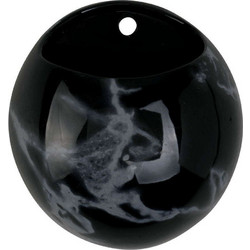 Present Time Marble Κασπώ Επιτοίχιο Κεραμικό Μαύρο 14.5x9x98cm PT3736BK