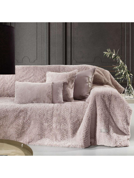 Guy Laroche Ριχτάρι Πολυθρόνας 130x170 Crusty Old Pink με Μαξιλαροθήκη