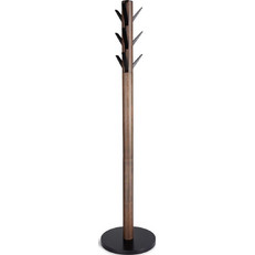 Καλόγερος Ξύλινος Flapper Coat Rack Walnut Black