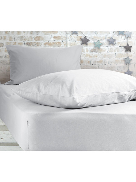 Nef-Nef Σεντόνι Υπέρδιπλo με Λάστιχο 160x200+30 Jersey 200 White