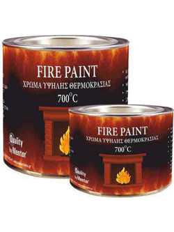 Mentor Fire Paint 700C Χρώμα Θερμοκρασίας Ασημί 0.375lt