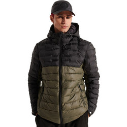Superdry Radar Quilt Mix M5011190A-Gul Ανδρικό Μπουφάν Χειμωνιάτικο Puffer Μαύρο Πράσινο