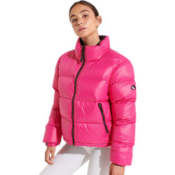 Superdry Luxe Alpine Down Γυναικείο Μπουφάν Χειμωνιάτικο Puffer Κοντό Φούξια W5010990A-M6W