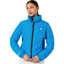 Superdry Γυναικείο Μπουφάν Χειμωνιάτικο Puffer Κοντό Royal Blue W5010952A-80H