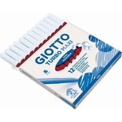 Giotto Turbo Maxi Μαρκαδόροι Ζωγραφικής Σετ Κόκκινο 12τμχ
