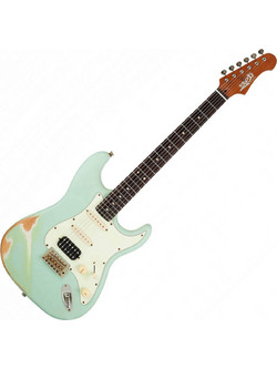 Jet Guitars JS400 Ηλεκτρική Κιθάρα ST Style με HSS Μαγνήτες και Ταστιέρα Maple Sea Foam Green Relic