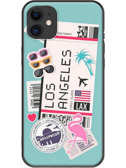 Θήκη Ticket To Los Angeles iPhone 11 Black TPU (Μαύρη Σιλικόνη)