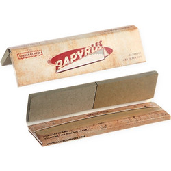 Χαρτάκια στριφτού PAPYRUS KING SIZE SLIM + TIPS UNBLEACHED ακατέργαστα-1TMX
