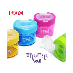 Ξύστρα +Efo Flip-Top Oval Βαρελάκι 2 τρύπες