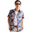 Superdry Hawaiian Ανδρικό Πουκάμισο Βαμβακερό Φλοράλ Κοντομάνικο Κανονική Γραμμή Overshirt Navy Μπλε M4010353A-UMS