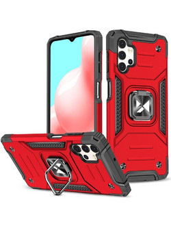 Wozinsky Ring Armor tough hybrid case cover + magnetic holder for Samsung Galaxy A73 red