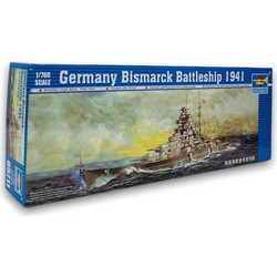 Trumpeter Germany Bismarck Battleship 1941 Συναρμολογούμενο Πλαστικό Μοντέλο Καραβιού 1:700