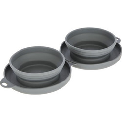 KERBL Μπολ Ταξιδιού Σιλικόνης (Πτυσσόμενα) 2 x 300 ml grey