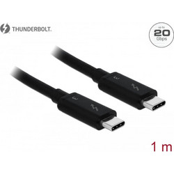 Καλώδιο Thunderbolt 3 DELOCK (84845) USB-C σε USB-C - 100W, PD 3.0, QC, 5K - 1m - Μαύρο 84845