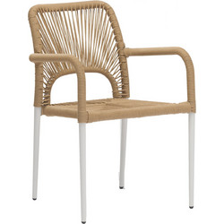 HomeMarkt Πολυθρόνα Κήπου Αλουμινίου Λευκή HM5771.01