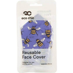 Eco Chic Face Cover Blue Bees M01 1τμχ