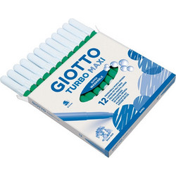 Giotto Turbo Maxi Μαρκαδόροι Ζωγραφικής Σετ Πράσινο 12τμχ 456018