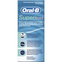 Oral-B Super Floss Οδοντικό Νήμα 50τμχ