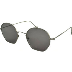 Moritz MZ11538 Ανδρικά Γυαλιά Ηλίου Στρογγυλά Μεταλλικά Ασημί με Μαύρο Φακό