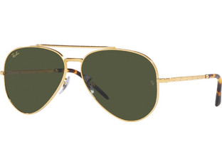 Ray-Ban RB3625 9196/31 Ανδρικά Γυαλιά Ηλίου Aviator Μεταλλικά Χρυσά με Πράσινο Polarized Φακό