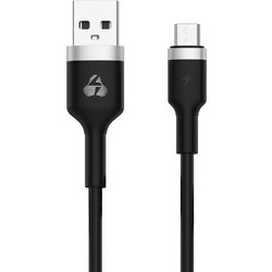 Powertech Metal Braided USB 2.0 to micro USB Cable Μαύρο 1m (PTR-0094)